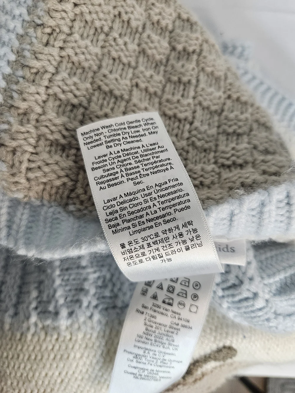 Pottery Barn Kids Heirloom Sherpa-Backed Patchwork Knit Baby Blanket
